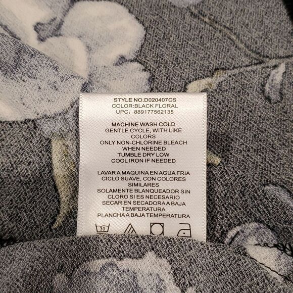 Christian Siriano Black Floral Easy Care Sheath Dress Sz M New - Picture 11 of 11